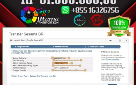 BUKTI WITHDRAW MEMBER LIGA UTAMA 2 AGUSTUS 2021